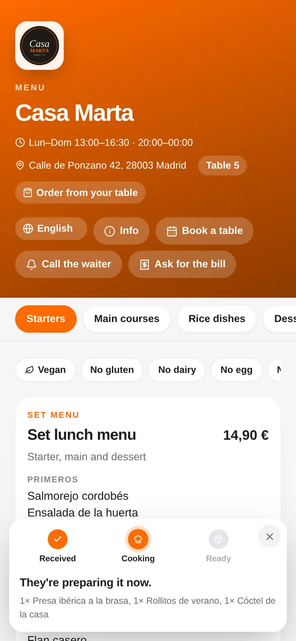 Order tracking