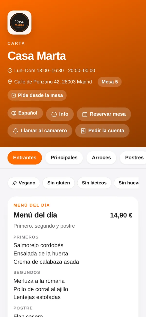Tu carta, con tu marca